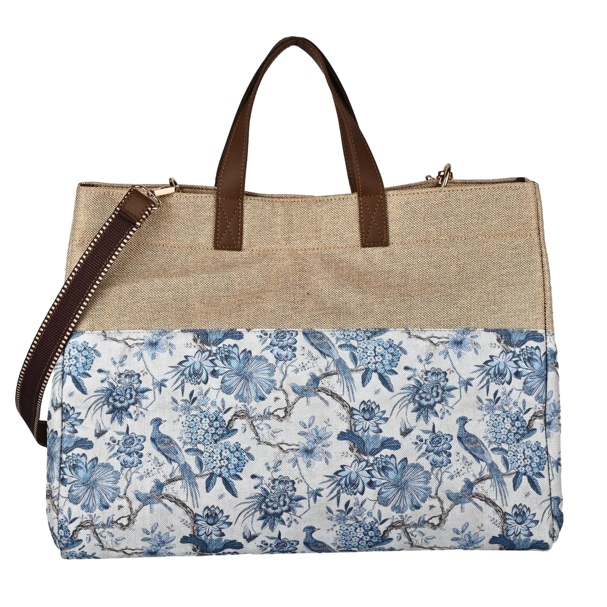Floral Print Tote Bag for Women – Large Capacity Shoulder Bag with Inner Pocket, Lightweight Everyday Handbag for Work, College, Travel & Shopping-image-18