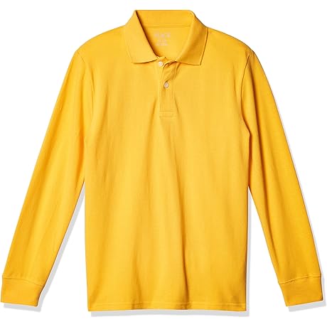 Yellow Long Sleeve polo shirt