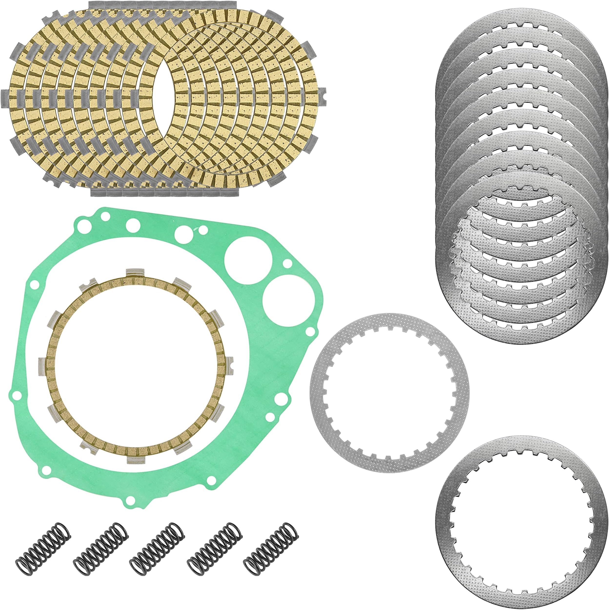 Caltric Clutch Friction Steel Plates Springs Gasket Kit compatible with Suzuki GSX-R1000 GSXR1000 2005-2006