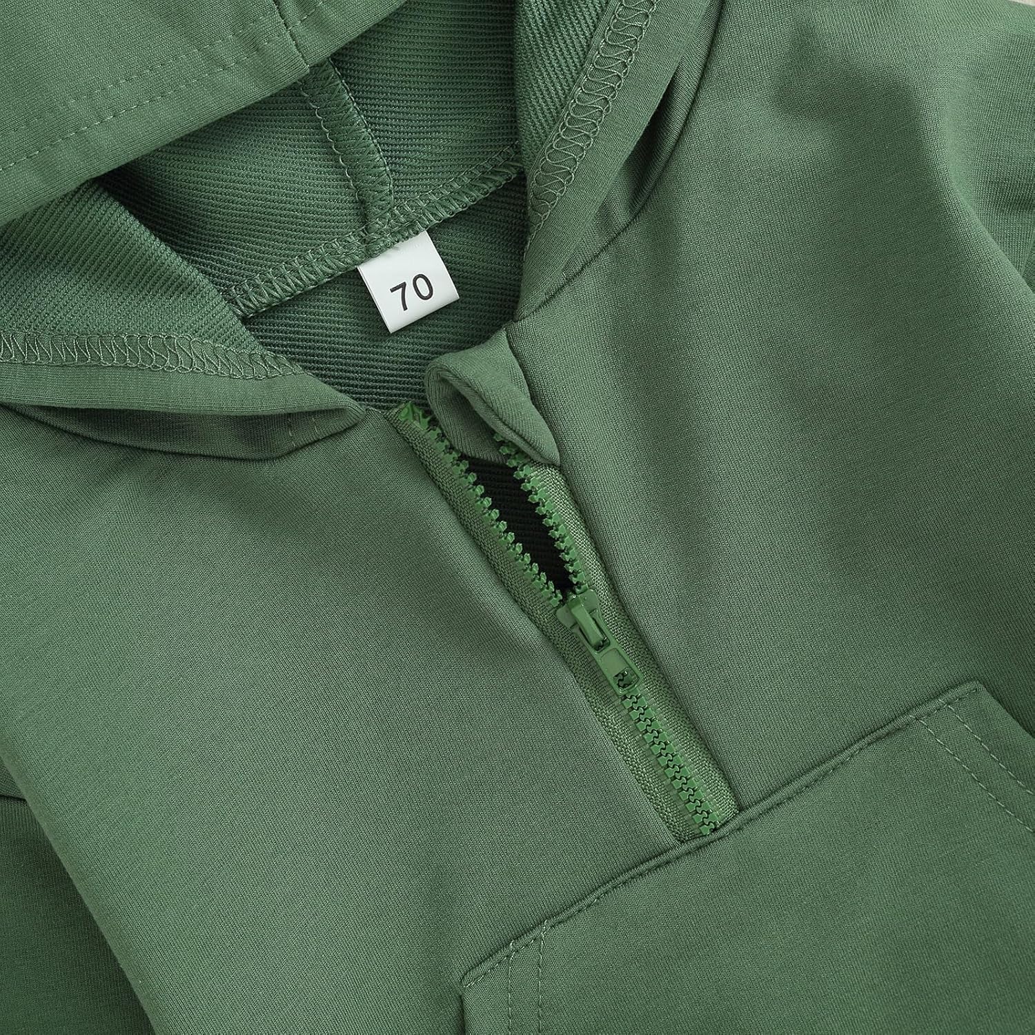 Ledy Champswiin Unisex Baby Boy Girl Clothes Hooded Sweatshirts Solid Color Long Sleeve Hoodies Toddler Top - Image 5