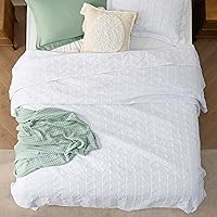 Vista 8 de Bedsure - Juego de colcha tamaño King, ultrasónico suave, diseño geométrico, colcha ligera para todas las estaciones