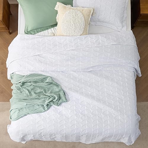 Miniatura 8 de Bedsure - Juego de edredón de poliéster-diagonal ultrasónico W1 106x96 US
