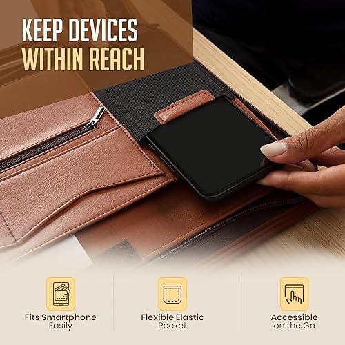 Vista 20 de STYLIO carpeta portafolios con cremallera, organizador de documentos, curriculum vitae y entrevistas, funda para tableta/iPad de 10.1 pulgadas