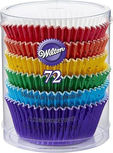 Wilton 72 forros para cupcakes arcoíris