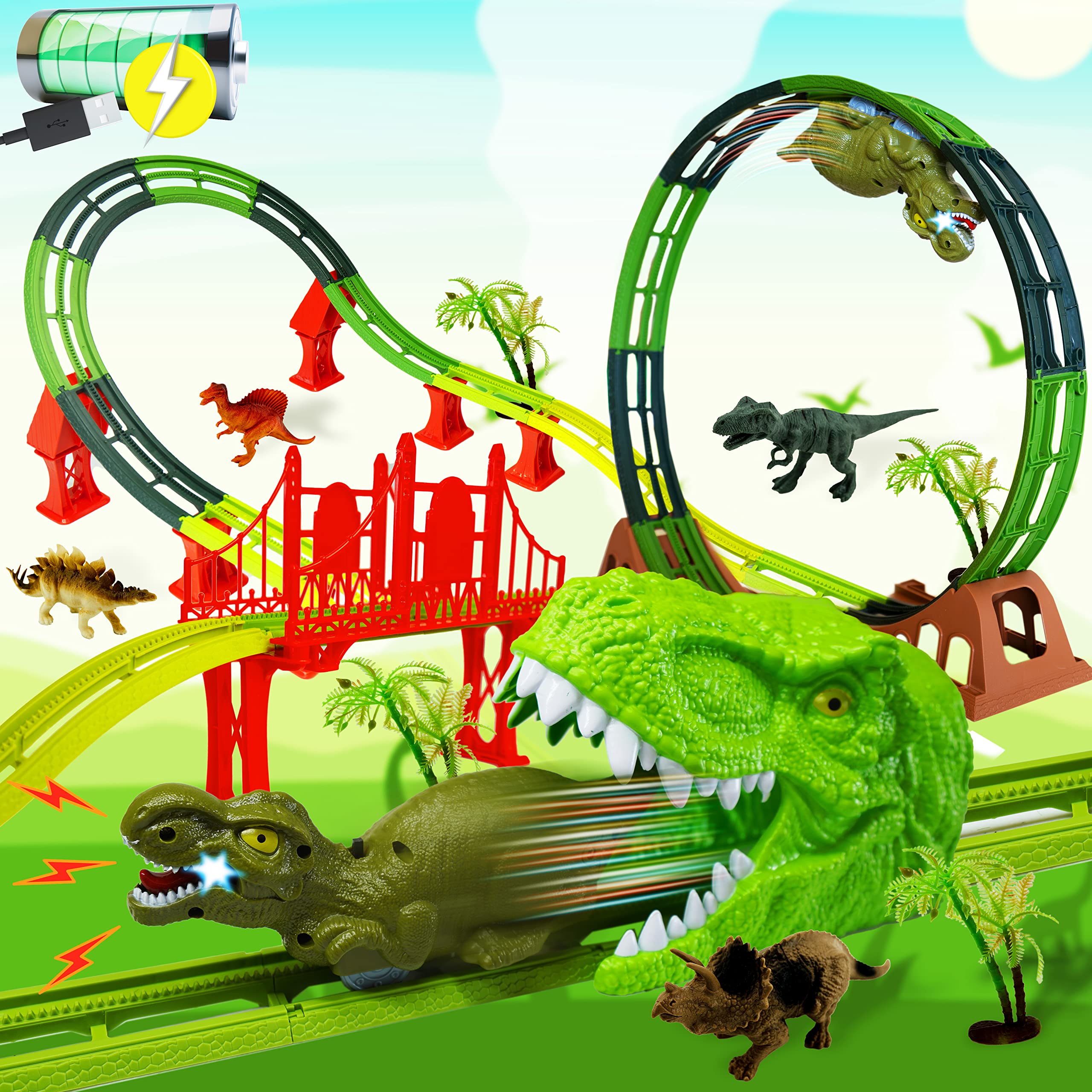 Buy Dinosaur Toys, Dinosaur Train Tracks Race Track Games with