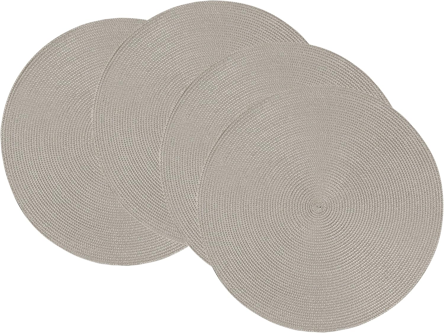 Now Designs Disko Round Placemats, Cobblestone, Set of 4