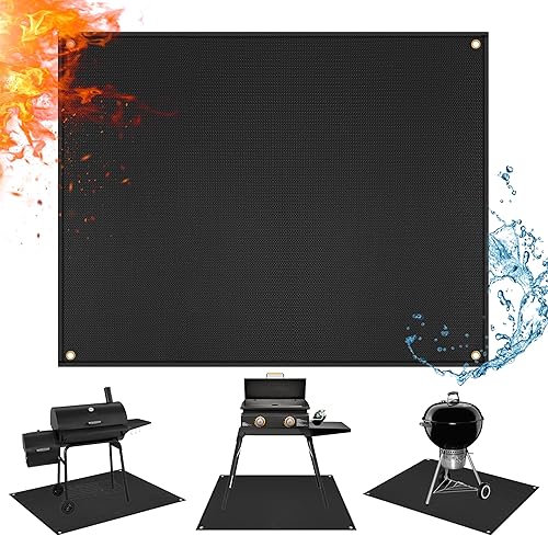 Alfombrillas para parrilla al aire libre  Alfombrilla ignífuga para fogata para cubierta al aire libre para hogueras, gas, parrillas de carbón,