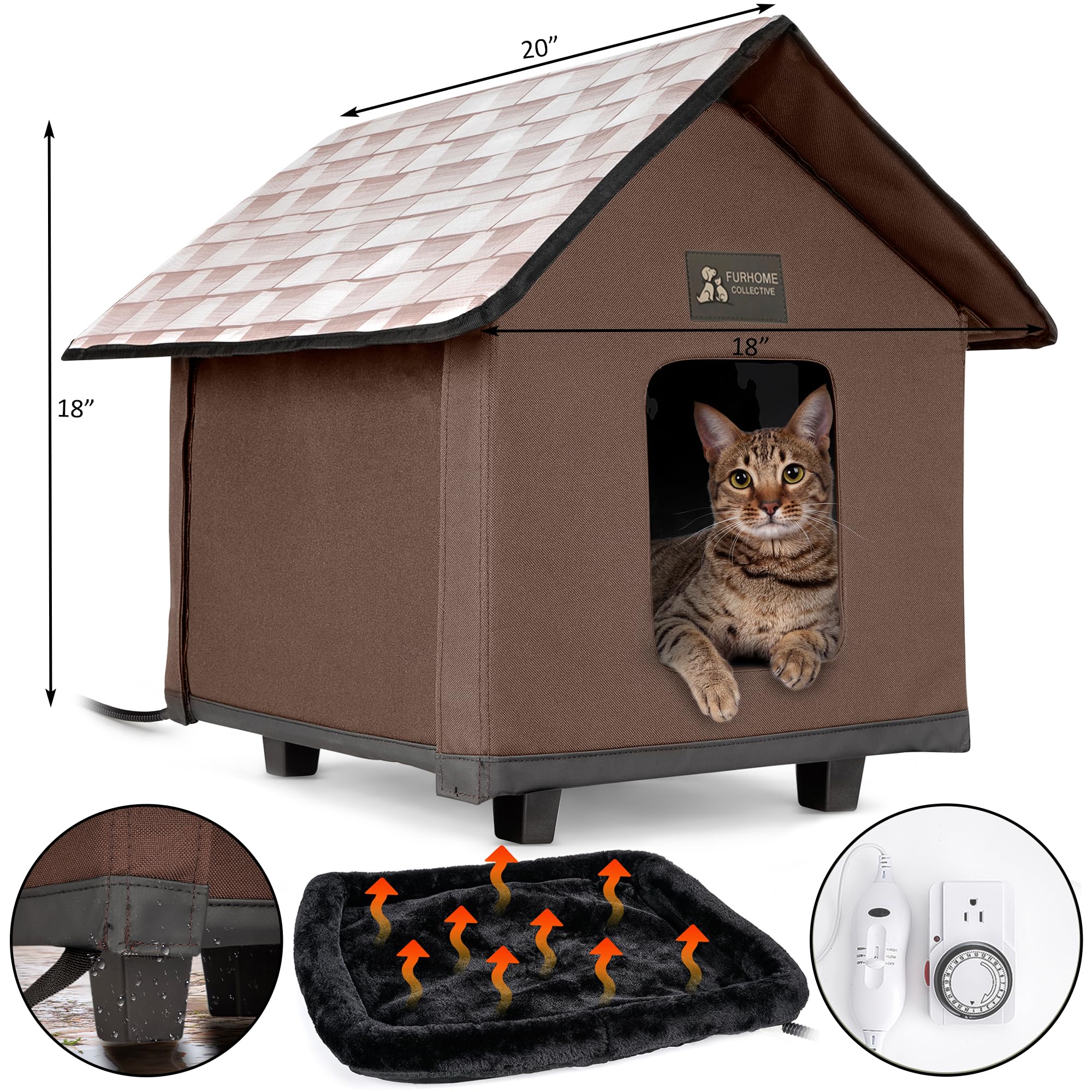 Top insulated heated outdoor cat house New Arrivals, image size:2000x2000