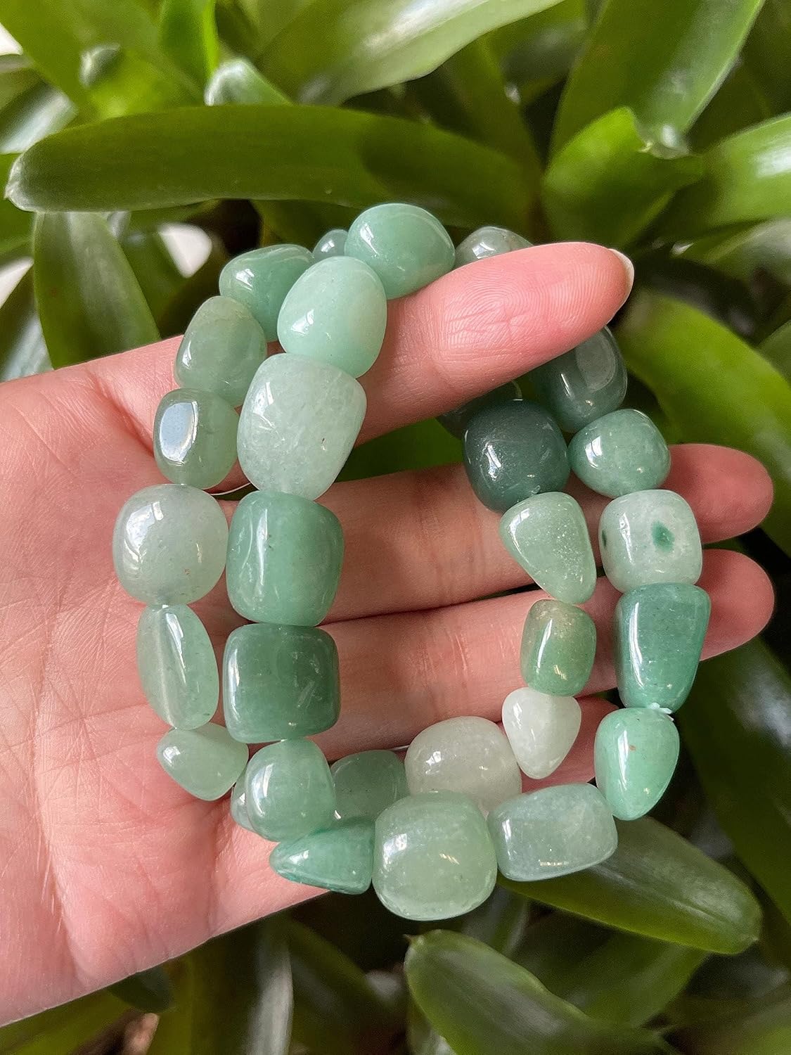 GAF TREASURES Grade A ++ Crystal Nugget Bracelet, Genuine Tumbled Gemstone Bracelet, Healing Crystal Bracelet, Gift for Men & Women