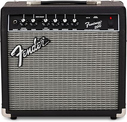 Fender Frontman 20G Guitar Amp, 20 Watts, with 2-Year Warranty 6 Inch Fender Special Design Speaker, 10x16x16 inches
