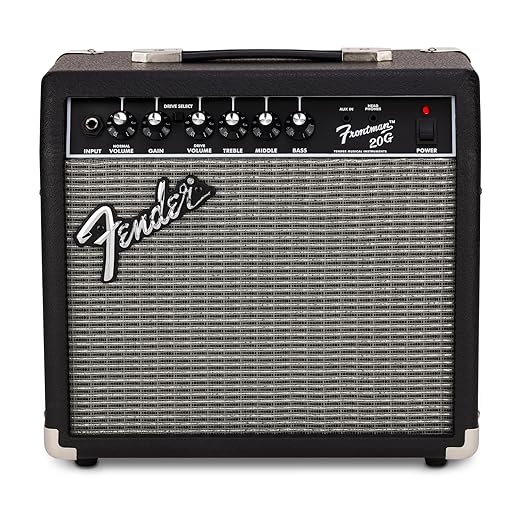 Fender Frontman 20G Guitar Amp, 20 Watts, with 2-Year Warranty 6 Inch Fender Special Design Speaker, 10x16x16 inches