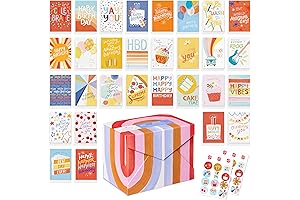 Kathy Davis, 30 ct Cake-Themed American Greetings Birthday Card Assortment Box with...