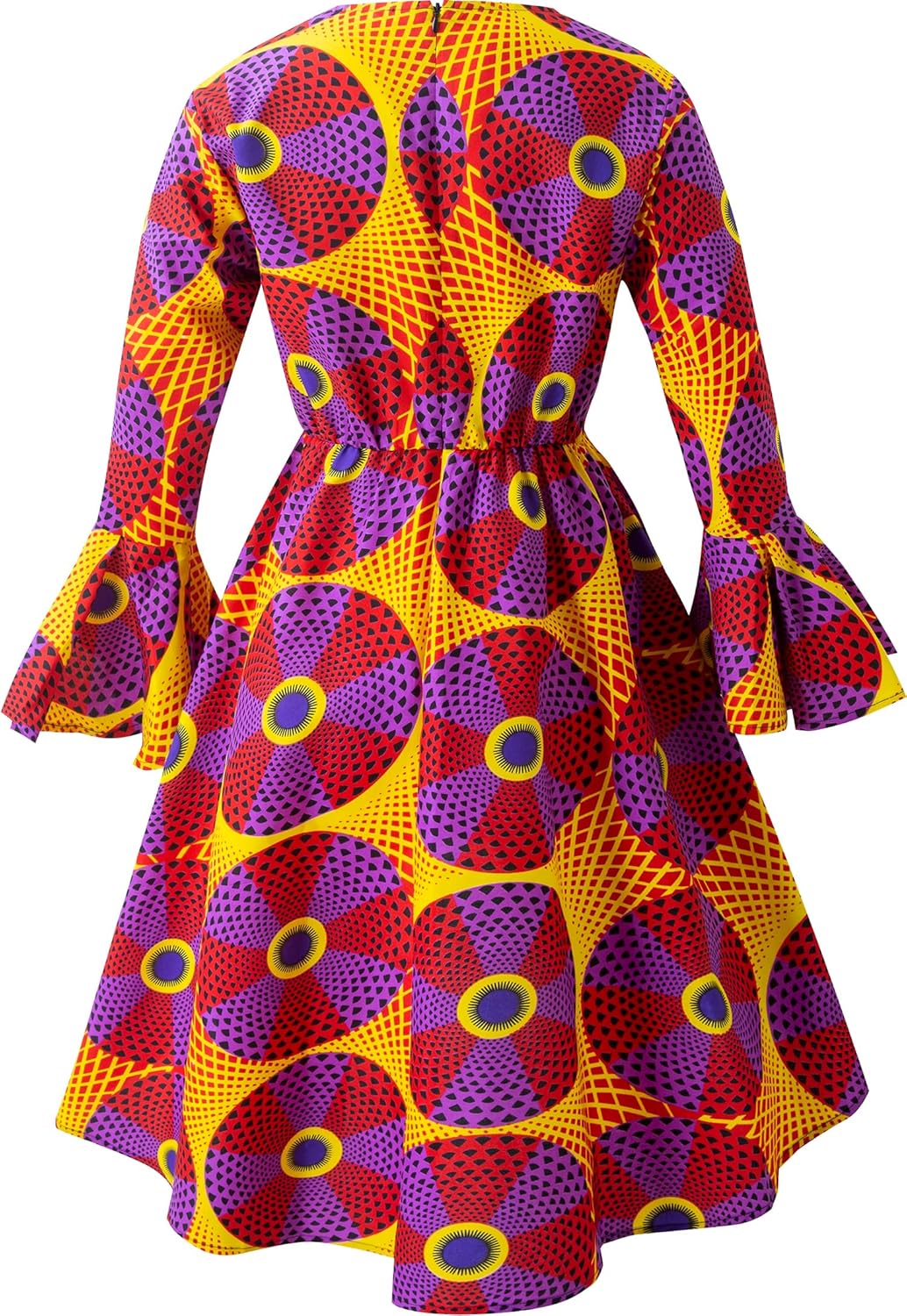 SHENBOLEN Women African Print Dresses Autumn and Winter Long Sleeves Ankara Dress - Image 2