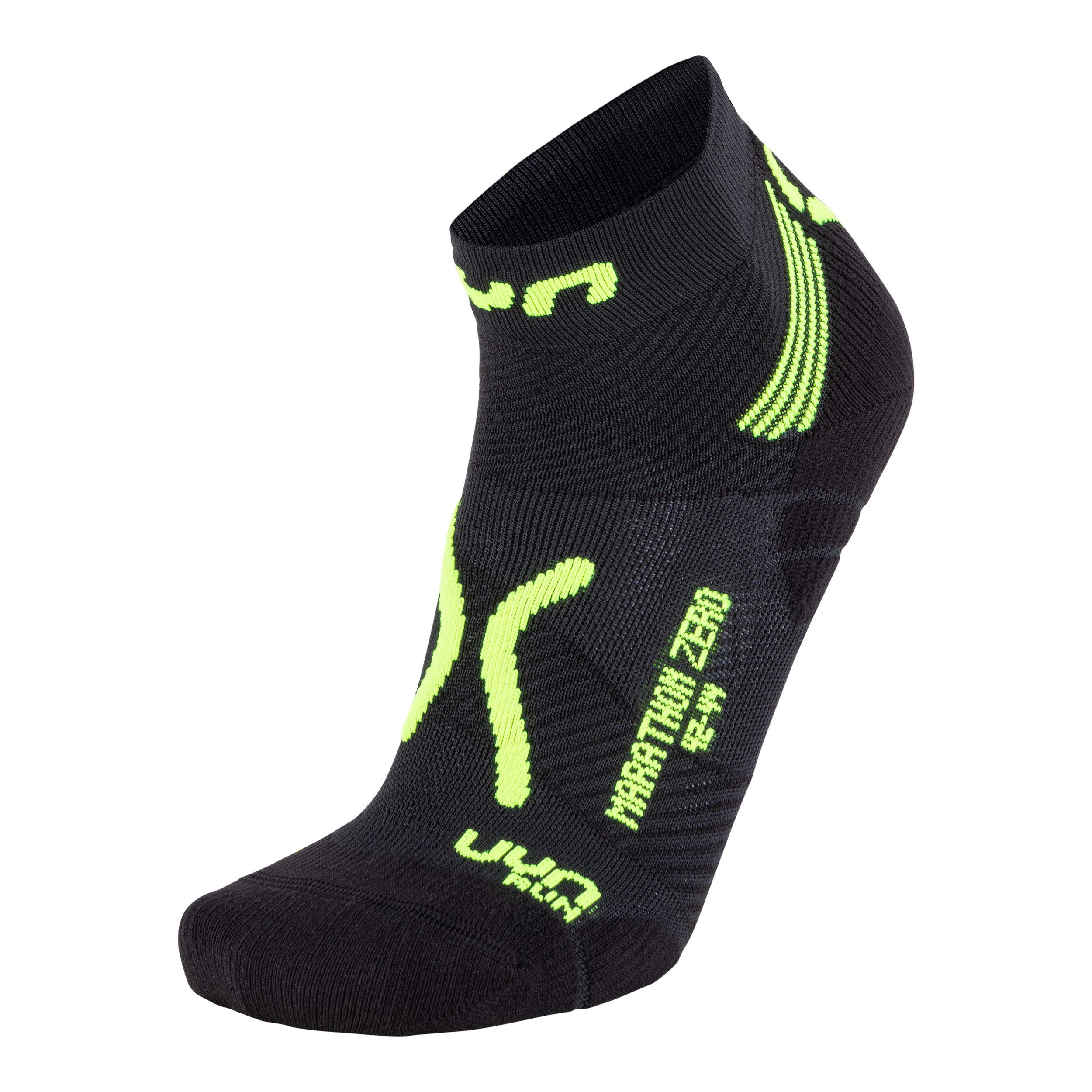 UYN S100072 Run Marathon Zero Socks Men'S Black/Fluo Yellow 38