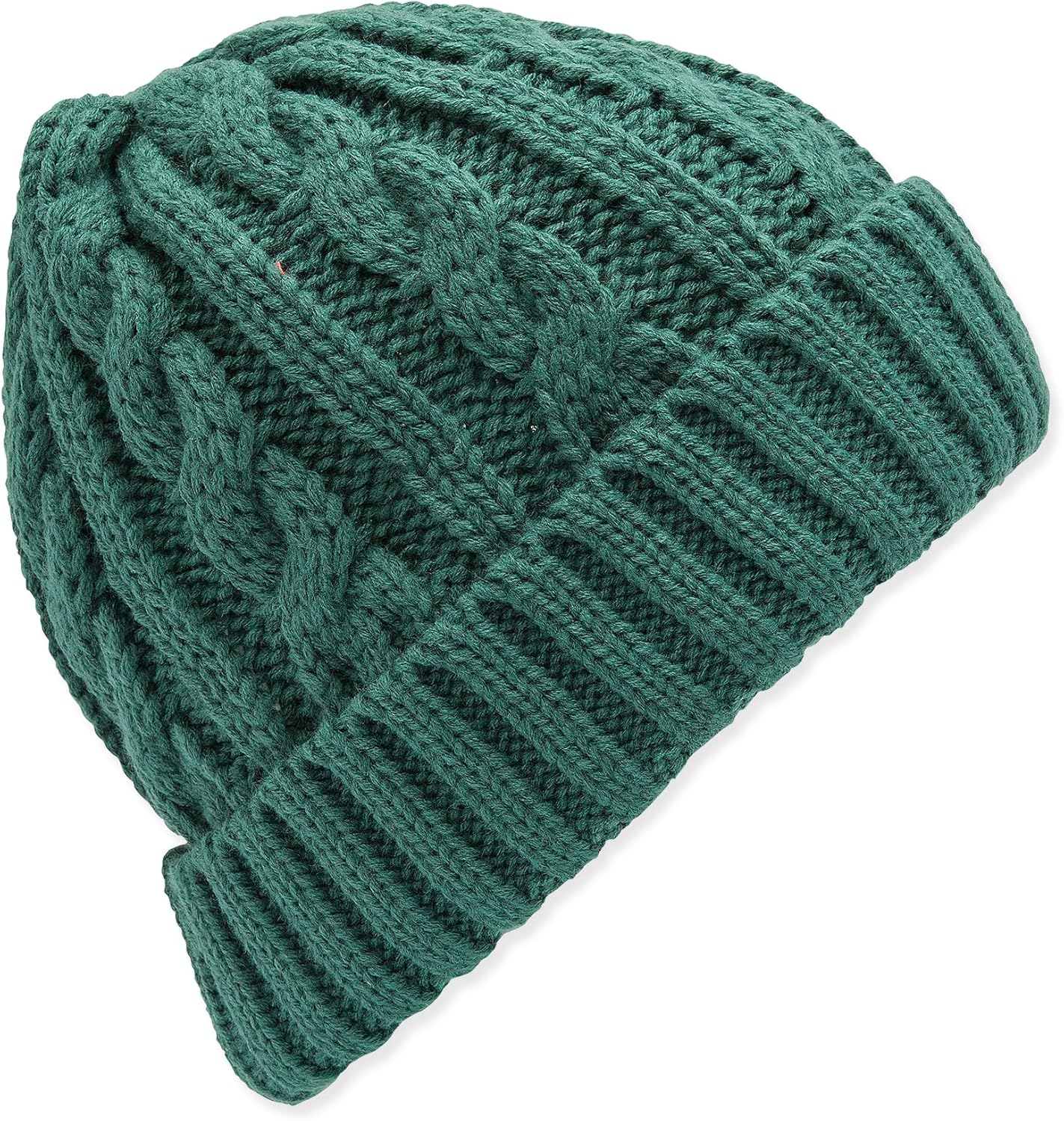 Volcom Women's Stone Knit Beanie – Cable Knit Winter Hat with Roll Over Fit - Image 2