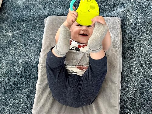 Miniatura 6 de Protector ultra suave Minky - Fundas de mesa cambiador transpirables para cambiador, fundas lavables para cambiador (gris)