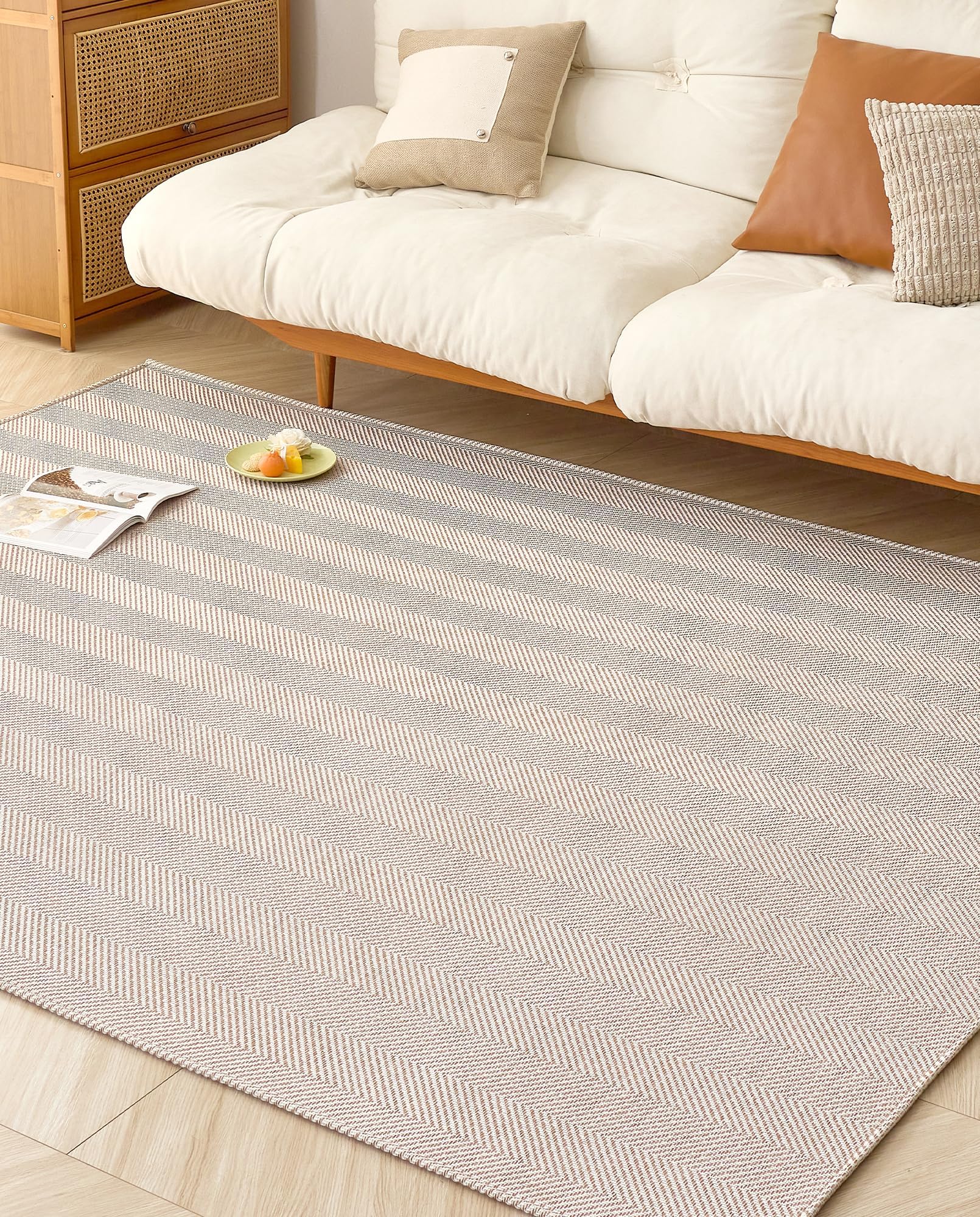 Amazon｜VK Living ラグ カーペット 春 夏 190X190cm ラグマット