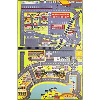 Jouets D Eveil Et 1er Age Tapitom Tapis De Jeu Pour Enfant 130 X 0 Cm Route Circuit De Voiture Dans La Ville Bebe Puericulture Genesis Gs Com