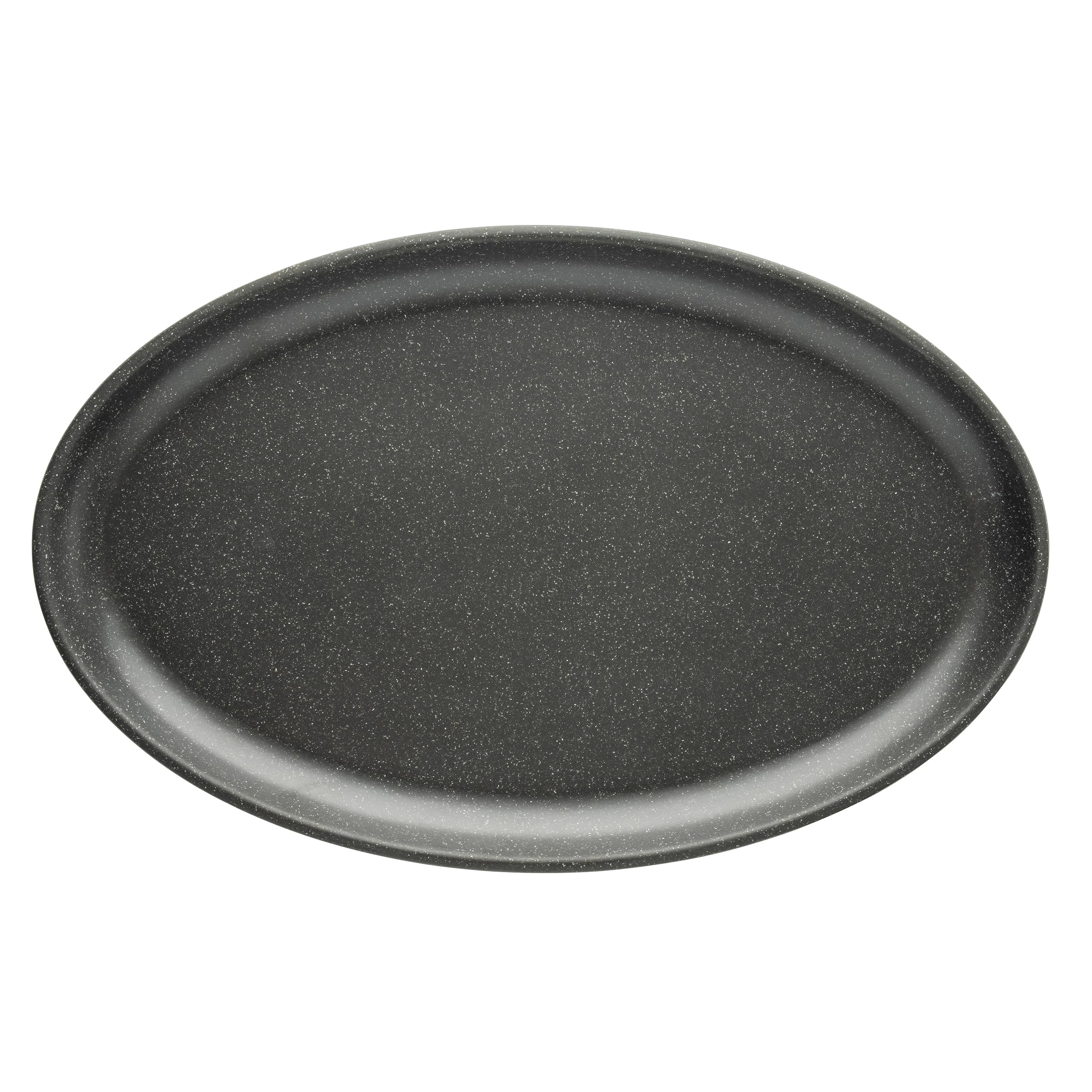 TableCraft Terra Collection™ Oval Serving Plate 11" x 7" x 0.875" Gray with Speckles Melamine, Durable Lightweight Display Plate for Appetizers, Tastings, Small Portions, Modern Serveware