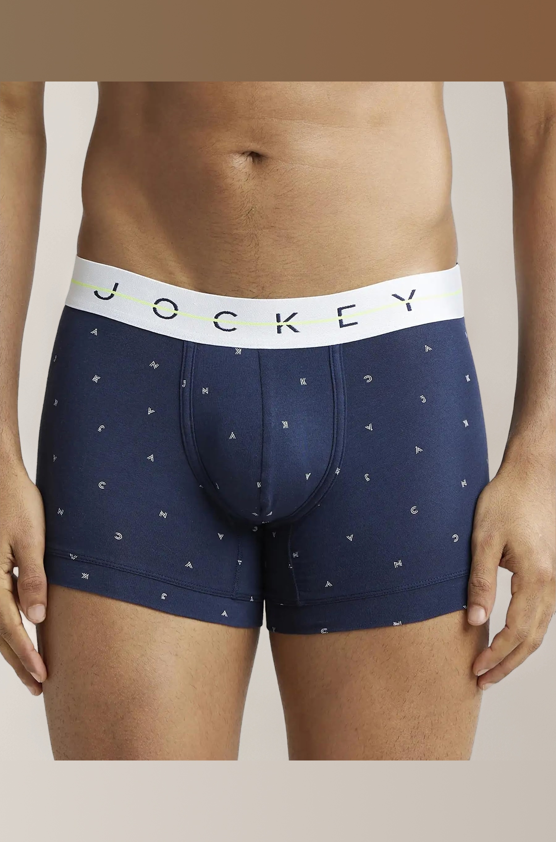 Jockey NY02 Men's Super Combed Cotton Elastane Stretch Printed Trunk with Ultrasoft Waistband (Prints May Vary)