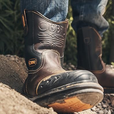 CEBU | Farmer Steel Toe Boots For Men | Handcrafted | Shark Shield Technology | Durable | For Professional Jobs