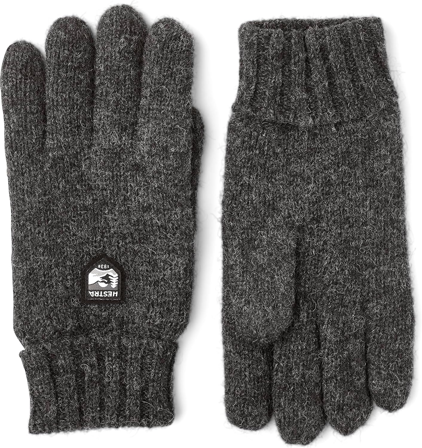 Hestra Unisex Basic Wool 5-Finger Glove, Winter Weather Insulated Wool Gloves for Outdoor Everyday, Hiking for Men & Women