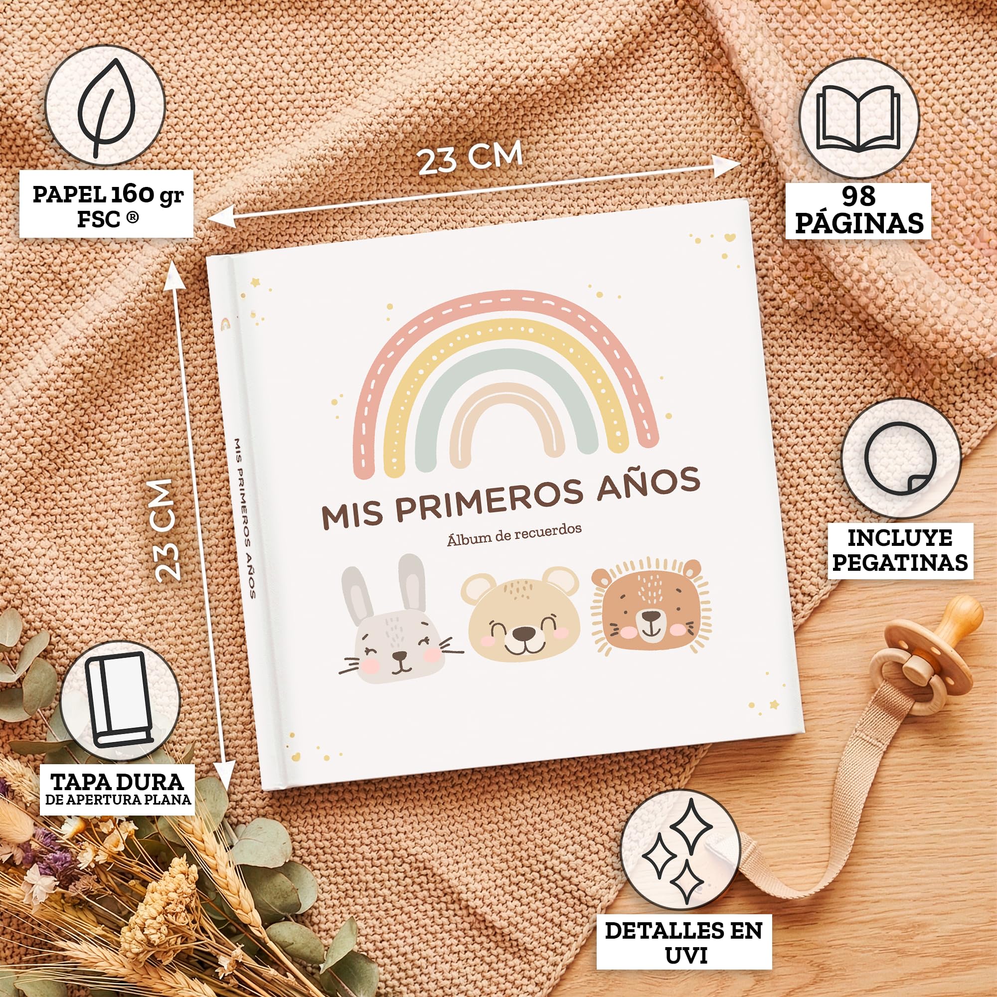 Baby photo album | Save the first ultrasound, points weight, height | Do not forget anything from pregnancy to 5 years | Ideal gift for parents and newborns | 98 p 160 g. — view 3