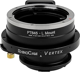 RhinoCam Vertex Rotating Stitching Adapter, Compatible with Pentax 645 (P645) Mount SLR Lens to Leica L-Mount Alliance Mirrorless Cameras