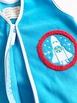 YORNİ Ayaklı Oeko-TEX Mikro Polar Uyku Tulumu, Space, 6-18 Ay, Bebek