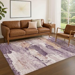 Addison Rugs Chantille ACN2372 Eggplant 9' x 12' Indoor/Outdoor, Machine Washable, Easy Clean, Non Shedding, Bedroom, Living Room, Dining Room, Kitchen, Patio Rug