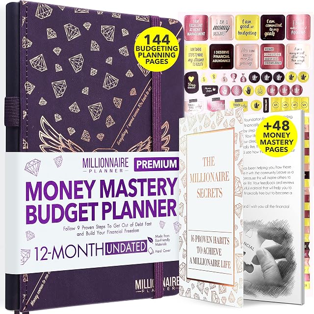 Millionaire Budget, Wealth Book and Financial Planner - A 12 Month Journey Creating Success Habits to Financial Freedom