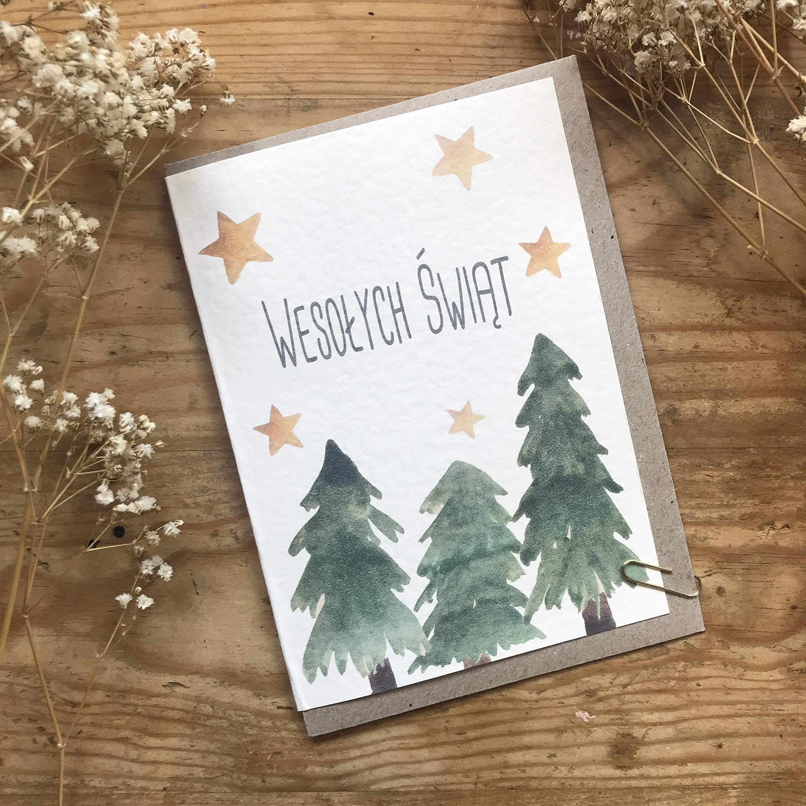 Buy Wesołych Świąt - Polska kartka świąteczna - Christmas Card - Polish
