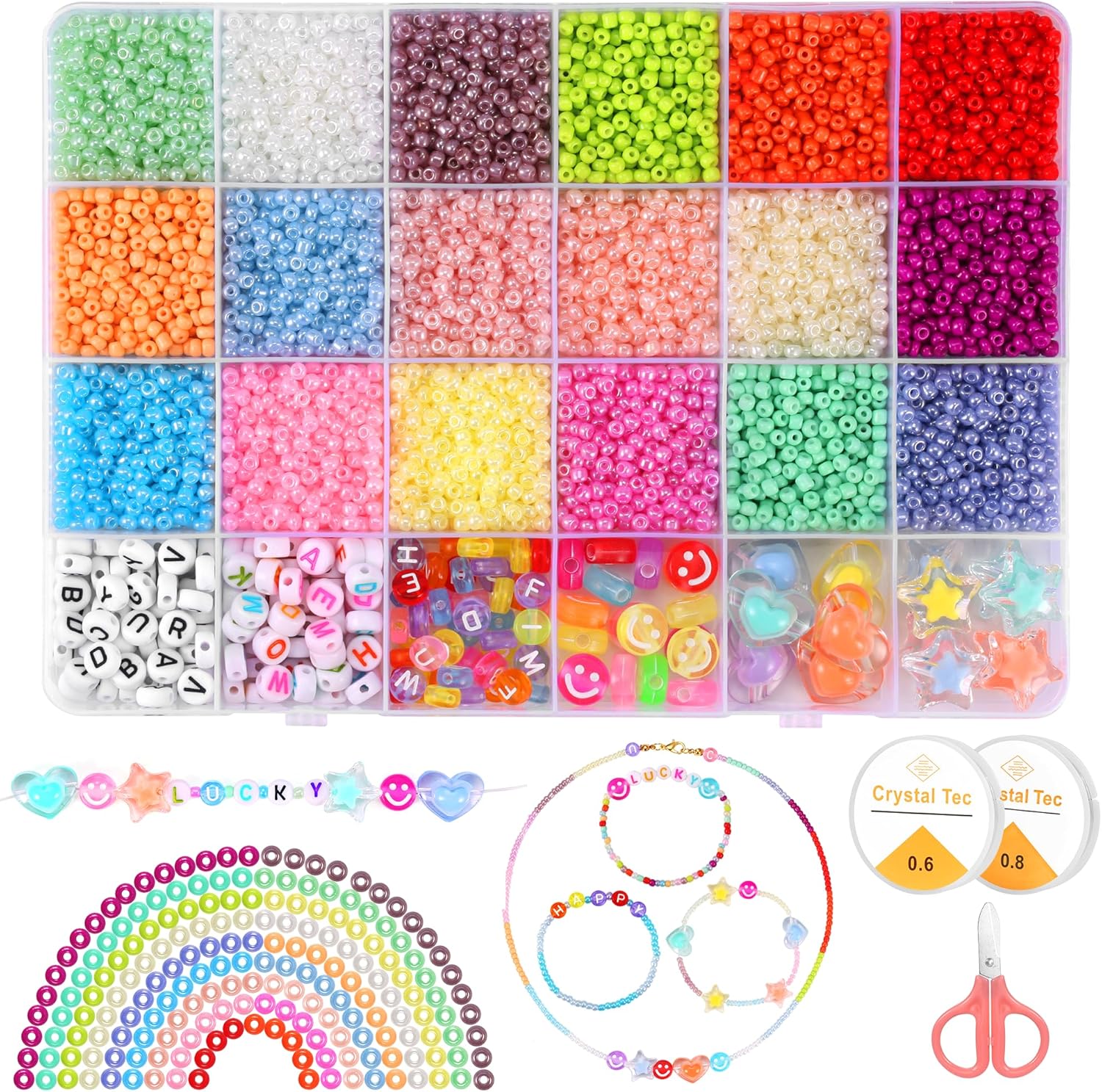 Petiyark 3mm Glass Seed Beads for Bracelets Making UK Ubuy