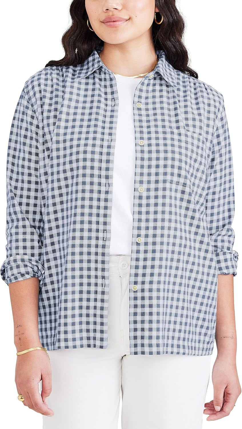 Dockers Women's Regular Favorite Long Sleeve Collared Shirt