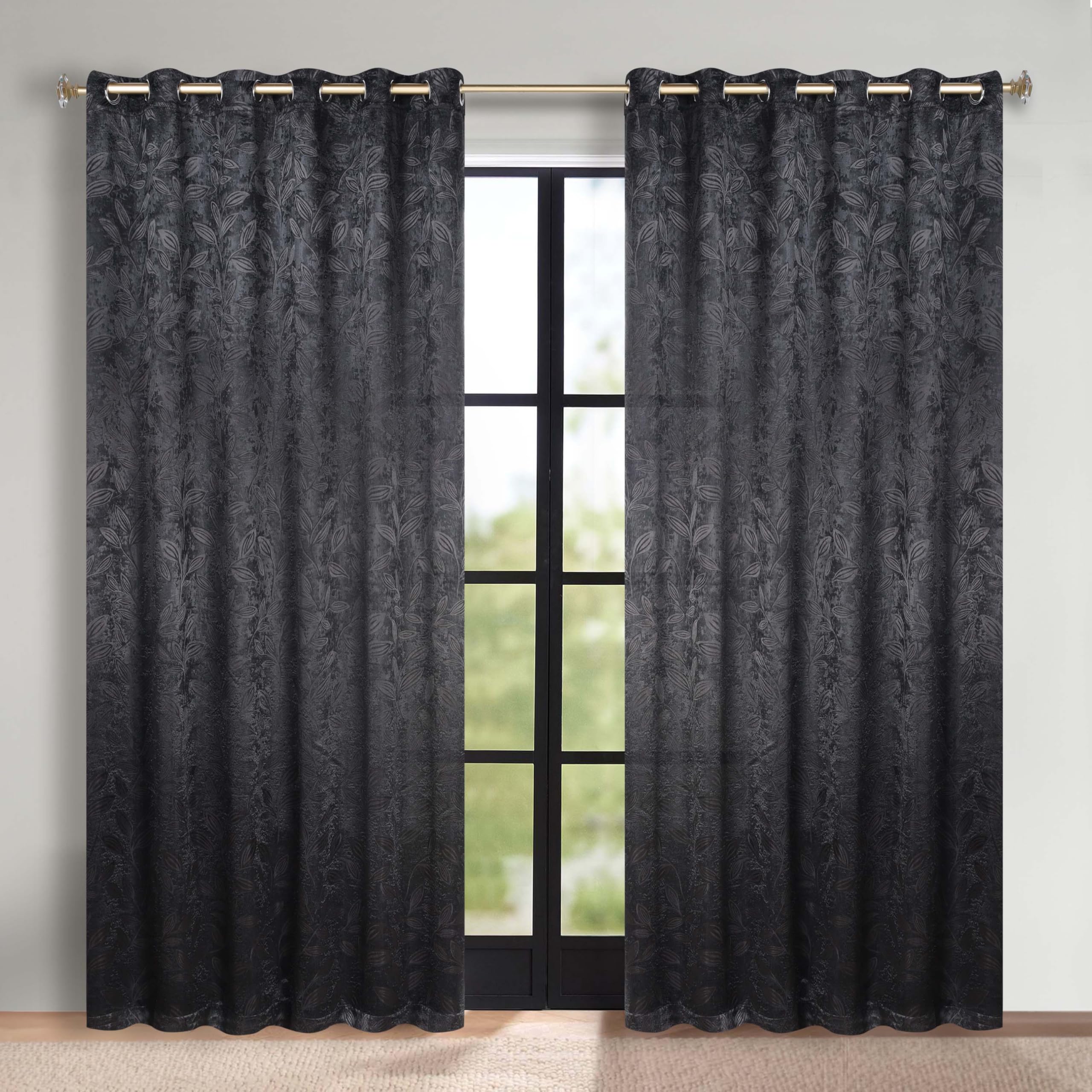 Rideaux occultants thermiques noirs pour l'obscurité de la chambre