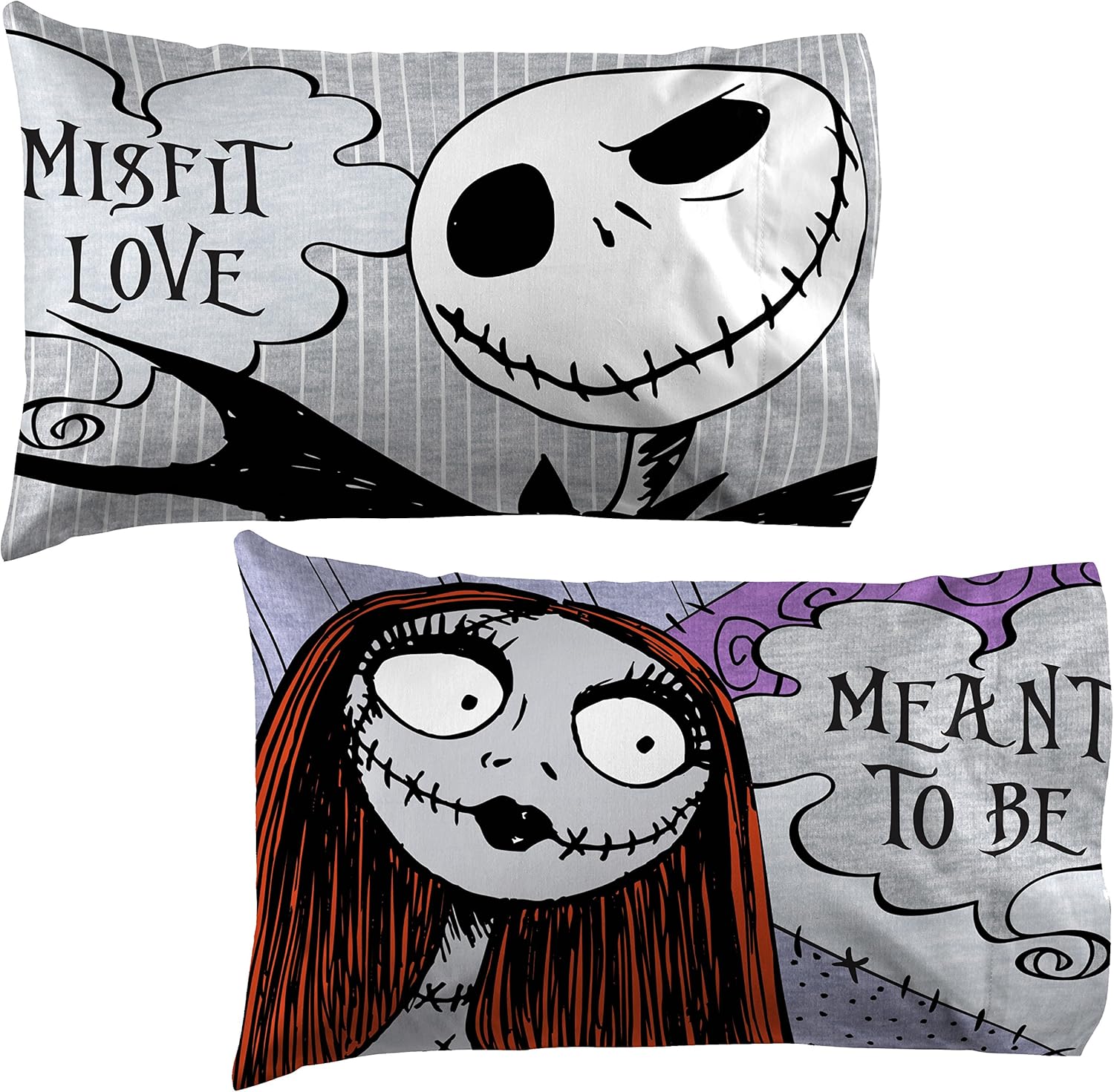 Disney Nightmare Before Christmas Meant to Be 2-Pack Reversible Pillowcase