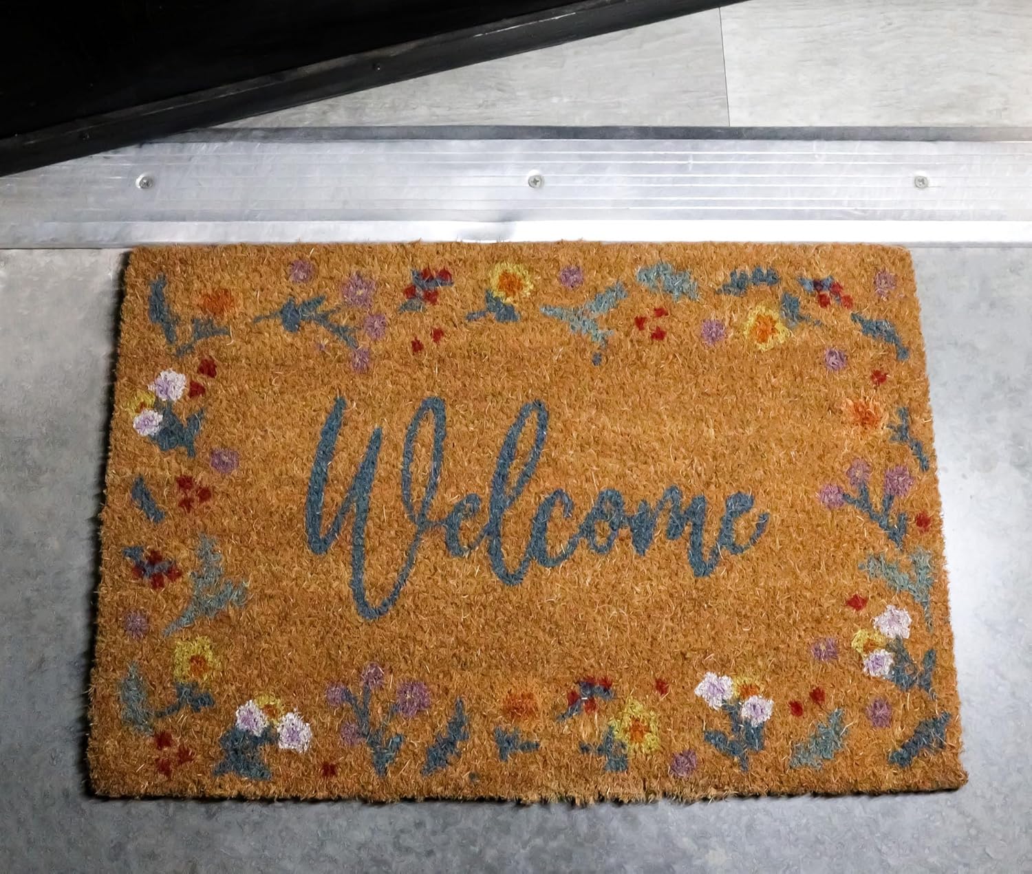 Ebros Gift Metaphysical Magic Wicca Occult Witcraft Halloween Themed Coir Coconut Fiber Vinyl Backing Floor Mat Doormat 24" By 16" Indoor Outdoor Home Accent (Welcome Enchanted Forest)