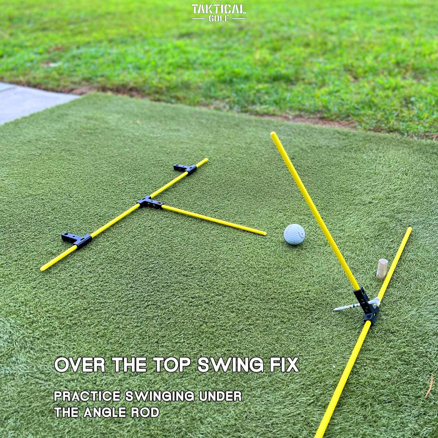 Golf Alignment Guide Sticks – Adjustable Golf Swing & Putting Trainer Aid | Fix Slice, Improve Posture, Ball Position, & Over-The-Top Swing | Indoor/Outdoor Use