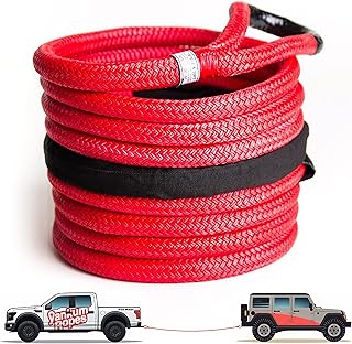 Yankum Ropes,kinetic recovery rope made in the USA(1,7/8”x20/30ft)tow rope for truck heavy duty, kinetic tow rope and kits, recovery straps for truck,heavy duty kinetic recovery yankum ropes strap kit