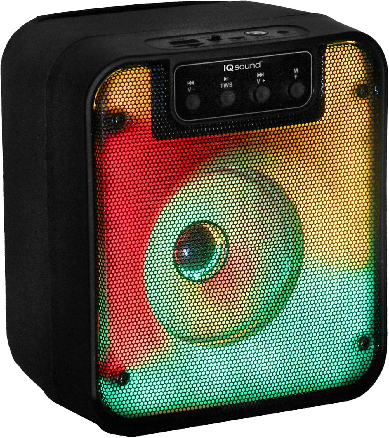 Supersonic IQ Sound IQ-7004DJBT 4-Inch Portable Bluetooth Speaker Unleash Dynamic Sound with TWS, LED Light Show, FM Radio, Multiple inputs, and Long-Lasting Rechargeable Battery. (4-Inch)