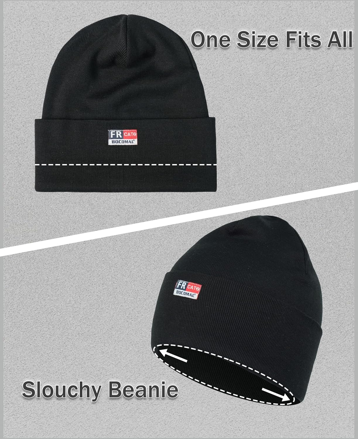 BOCOMAL FR Face Mask Beanie,Balaclava,Neck Gaiter Heavyweight Modacrylic Cotton Permanent Flame Resistant Winter Covering - Image 4