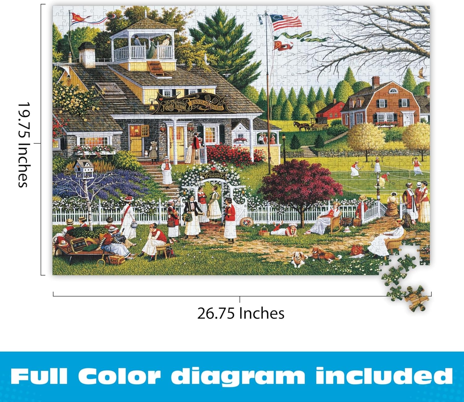 Buffalo Games - Puzzles for Adults 1000 Pieces Charles Wysocki's Love Jigsaw Puzzle, Silver Select Premium Giftable Box with Foil Accents