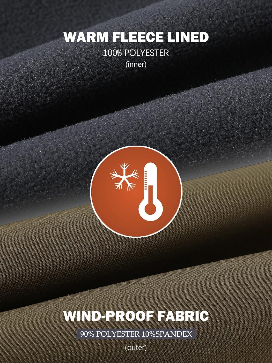 Women's Polar Fleece Lined Waterproof Hiking Pants Insulated Softshell Warm Outdoor Winter Snow Ski Pants - Image 3