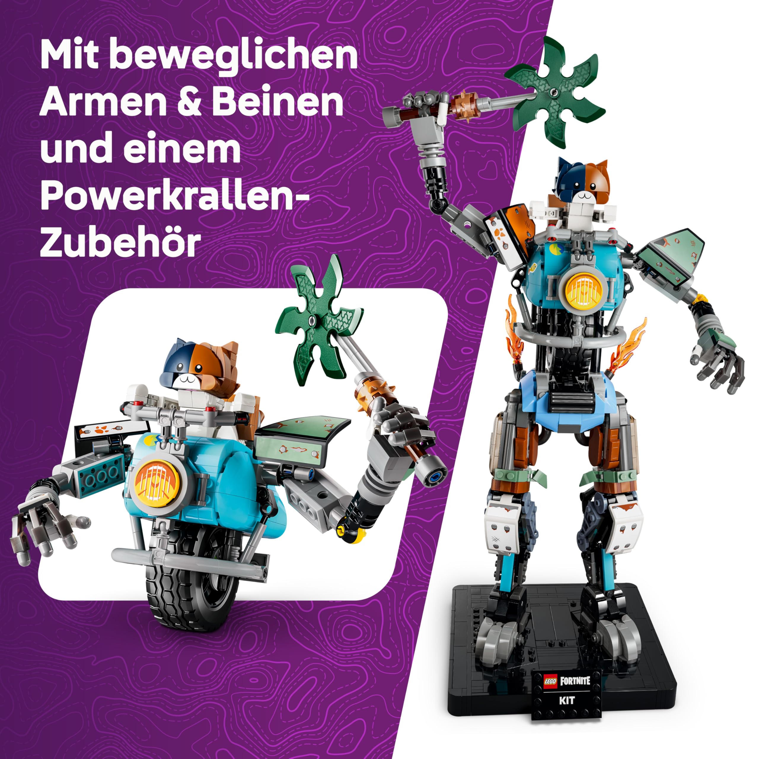 LEGO Fortnite KIT - Interaktive Figur mit Power Klaue Spitzhacke und drehendem Rad - Zimmerdeko für Kinder - Gaming Geschenk für Jungen, Mädchen und Teenager ab 12 Jahren - 77081