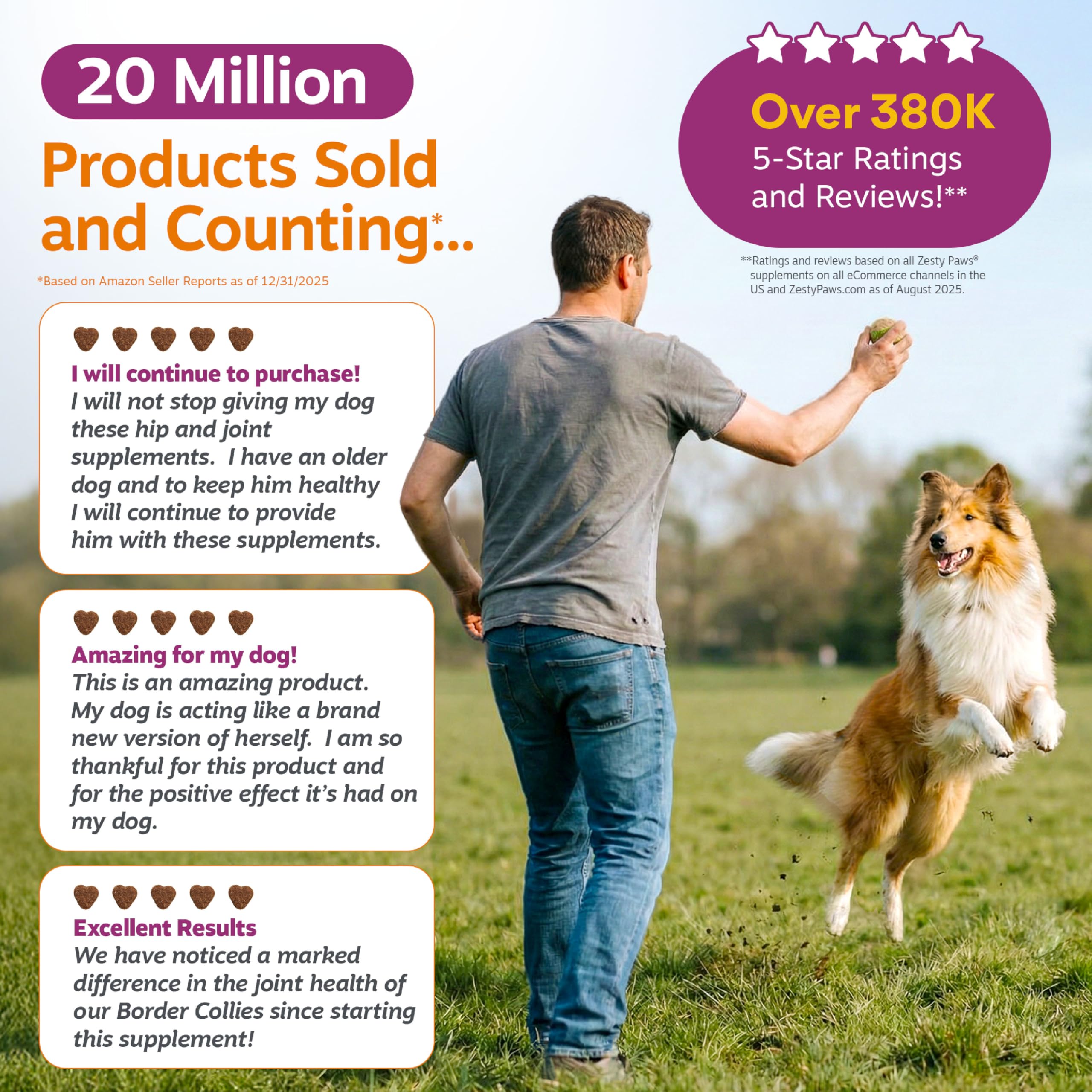 Zesty Paws Hip and Joint Supplement for Dogs - Glucosamine with Chondroitin, MSM, Vitamins C and E Dog Joint Relief - Mobility Bites Duck – 90 Count - image 7