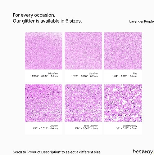 Miniatura 3 de Hemway MEGA - Purpurina a granel de 12.7 oz para uñas, resina, vasos, artes, manualidades, pintura, festivales, cosméticos y cuerpo, supergruesa (18