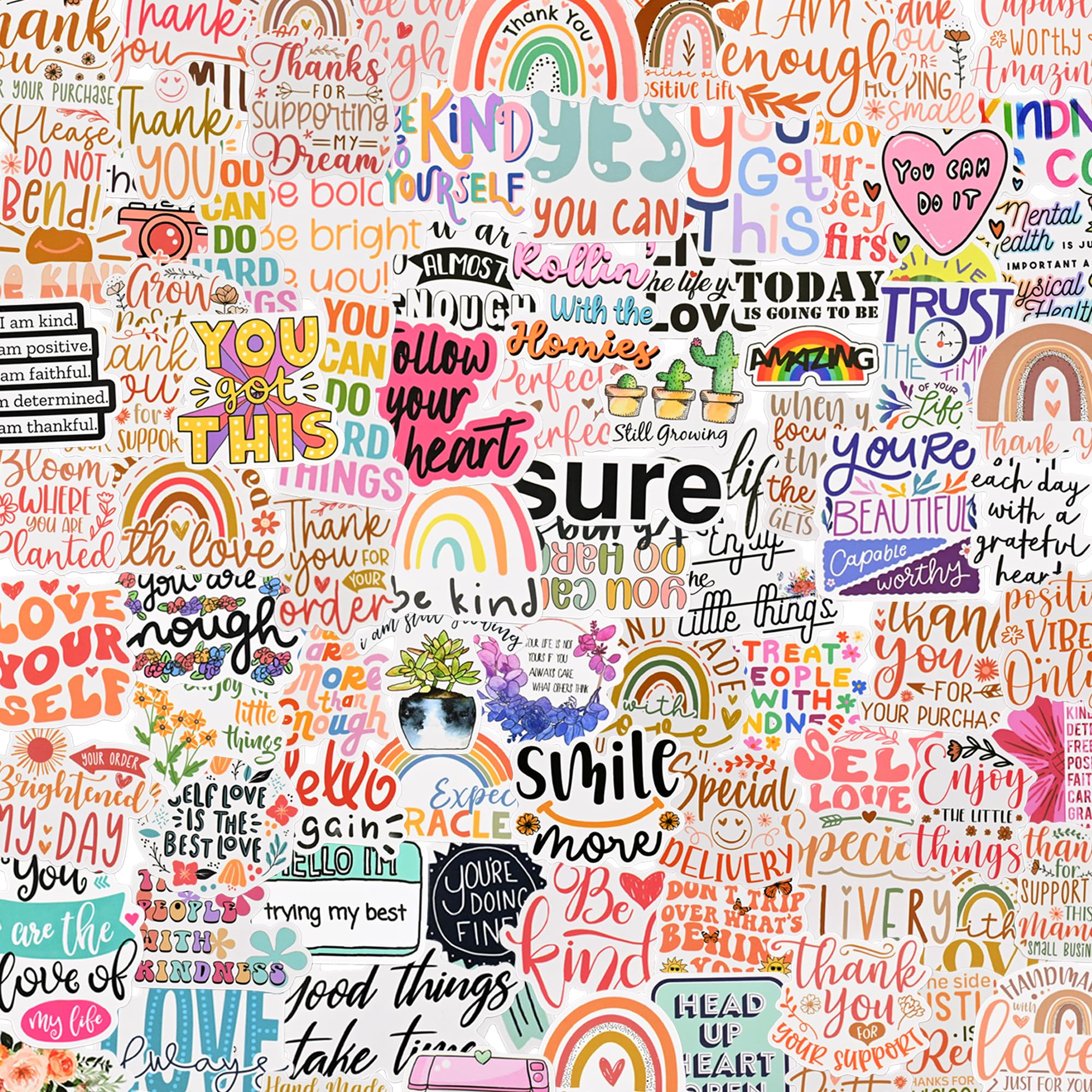 Book Stickers, 100PCS Reading Bookish Stickers, Motivational Quote Waterproof Preppy Aesthetic Inspirational Sticker for Water Bottles, Laptops, Skateboard, Suitcase, Journal