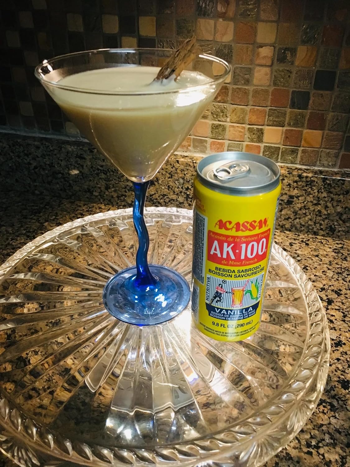 Acassan Mrs. French Ak-100 Vanilla Corn Drink, 9.8 fl Oz (Pack of 12)