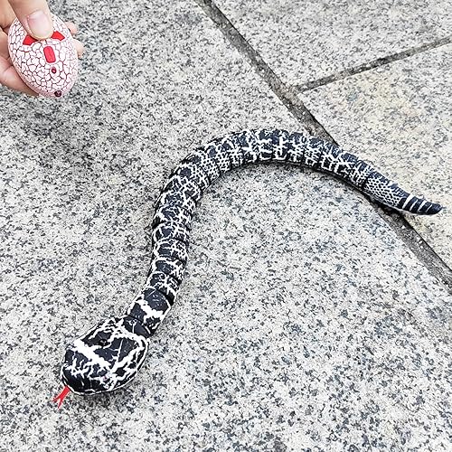 Miniatura 4 de Tipmant Juguete de animal a control remoto realista de serpiente a control remoto para gatear, eléctrico electrónico, funciona con pilas, honrado