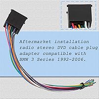 Vista 2 de RED WOLF Radio Stereo Wire Harness + Antenna Adapter Connector Plug Kit Replacement for BMW 1988-2002 528i/E46/325/323/328i/5/3